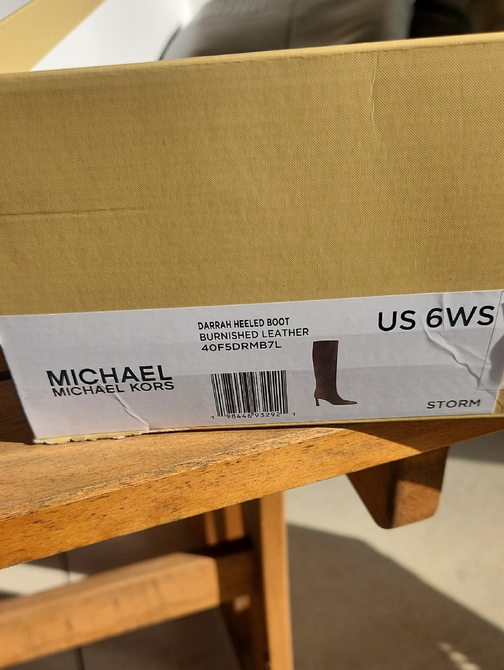 Michael Kors Burnished Leather Knee Boots in Brown - Picture 2 of 5